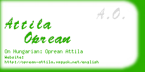 attila oprean business card